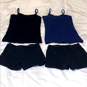 Size 6/6x Girls Two tanks and two shorts
